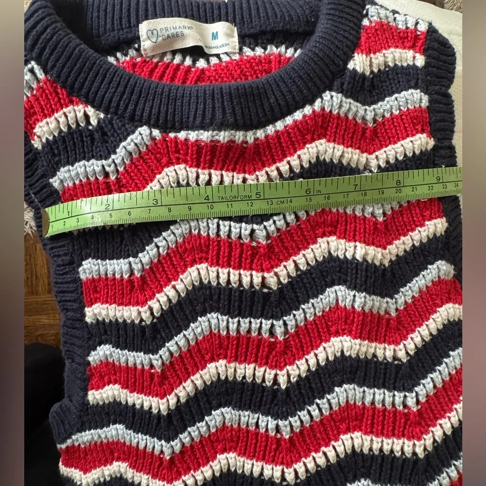 100% Cotton Striped Sleeveless Knit Top - Picture 7 of 8